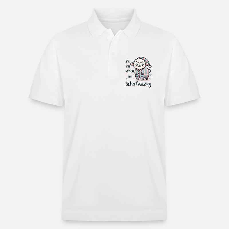 Ich bin schon im Schafanzug - Stanley/Stella Unisex Bio-Poloshirt PREPSTER - Weiß
