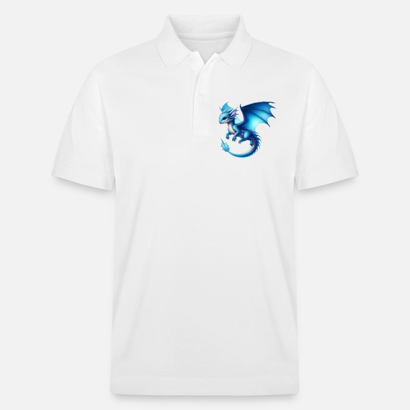 Drache - Stanley/Stella Unisex Bio-Poloshirt PREPSTER - Weiß