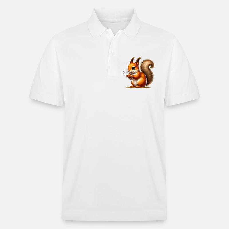 Eichhörnchen - Stanley/Stella Unisex Bio-Poloshirt PREPSTER - Weiß