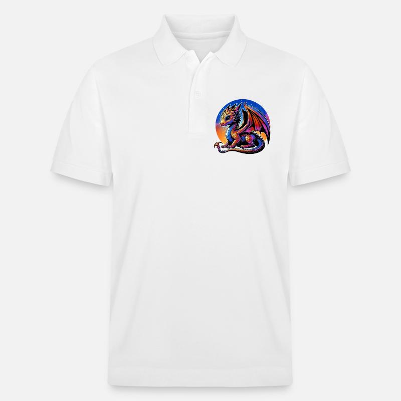 Drache - Stanley/Stella Unisex Bio-Poloshirt PREPSTER - Weiß