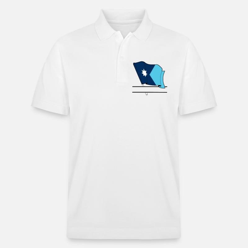 Drapeau Minnesota bannière de texte - Polo PREPSTER bio Stanley/Stella Unisexe - blanc