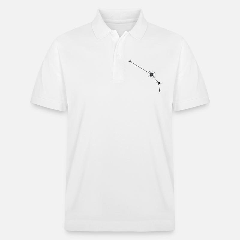 Widder Stern Sternbild Sternzeichen Schwarz & Grau - Stanley/Stella Unisex Bio-Poloshirt PREPSTER - Weiß