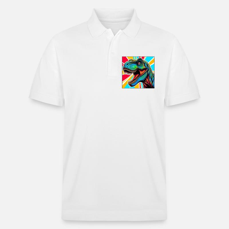 Dinosaurier - Stanley/Stella Unisex Bio-Poloshirt PREPSTER - Weiß
