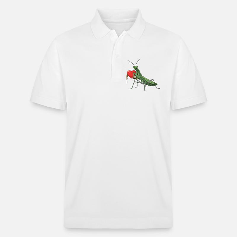 Mantide religiosa - Polo ecologica unisex PREPSTER di Stanley/Stella - bianco
