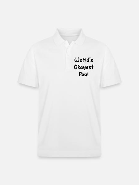 World's okayest Paul - Stanley/Stella Unisex Bio-Poloshirt PREPSTER - Weiß
