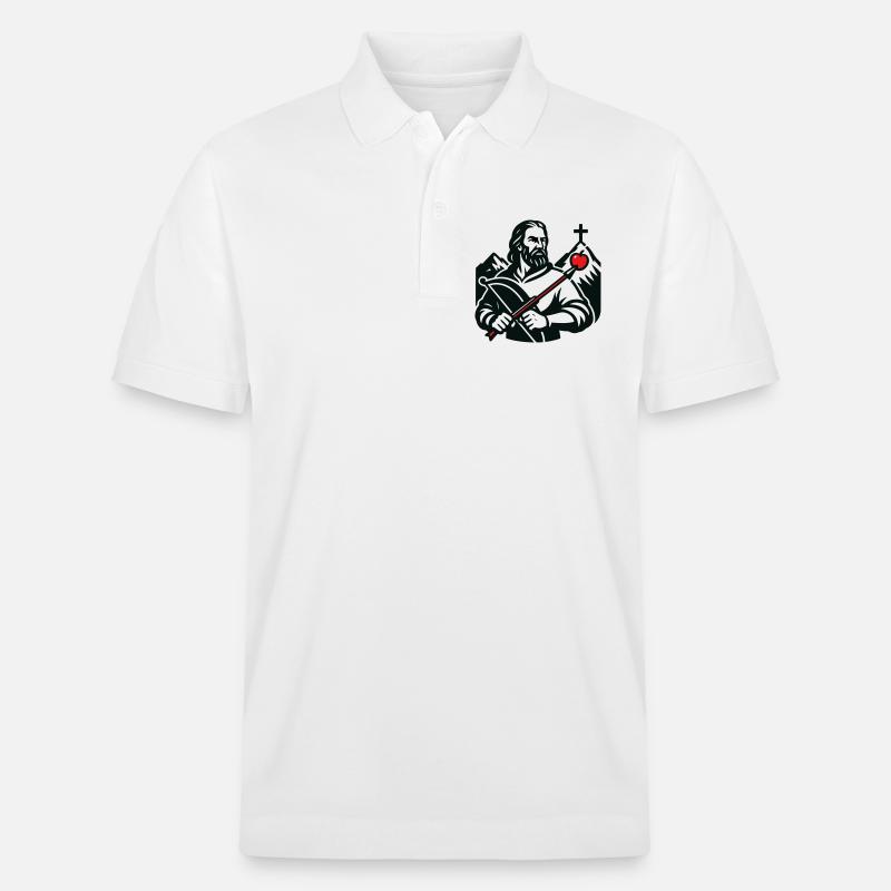 Legendenfigur der Schweiz - Stanley/Stella Unisex Bio-Poloshirt PREPSTER - Weiß