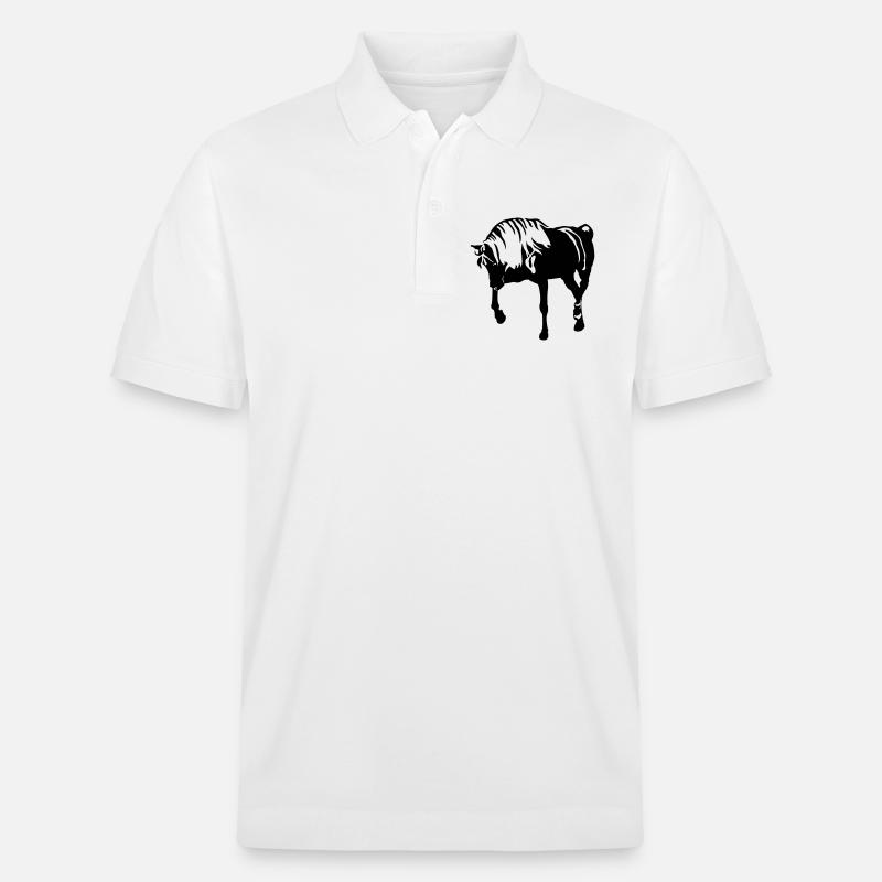 Pferd - Stanley/Stella Unisex Bio-Poloshirt PREPSTER - Weiß
