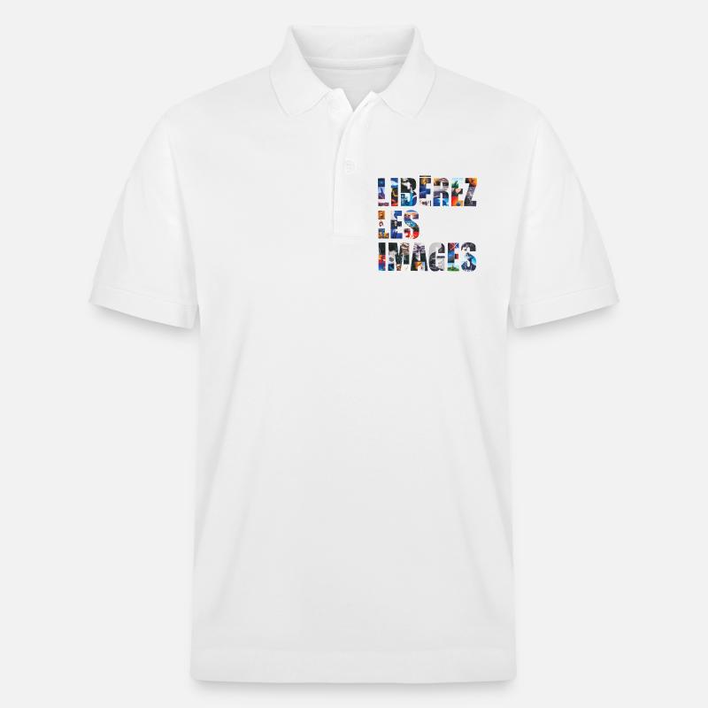 LIBÉREZ LES IMAGE - let's talk - Polo PREPSTER bio Stanley/Stella Unisexe - blanc