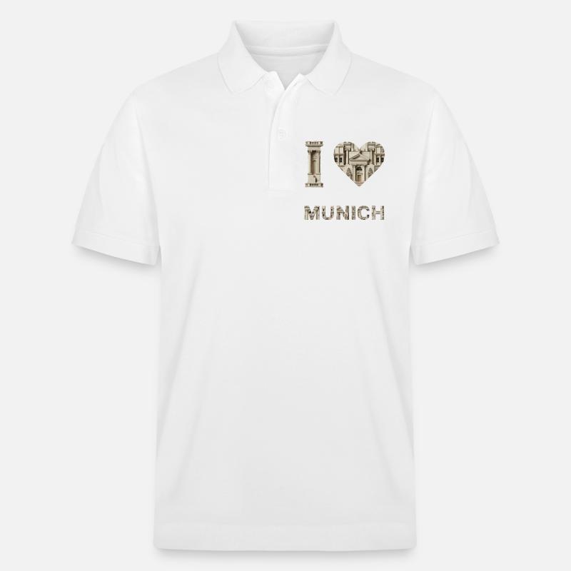 J’adore Munich – Architecture classique Amour - Polo PREPSTER bio Stanley/Stella Unisexe - blanc
