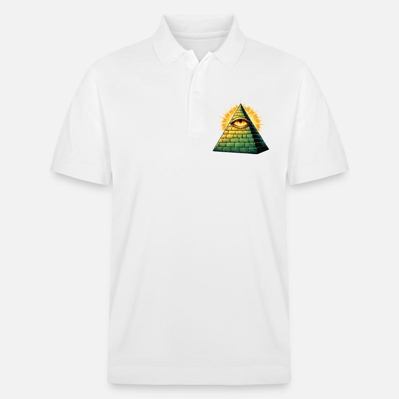illuminati-pyramide - Stanley/Stella Unisex Bio-Poloshirt PREPSTER - Weiß