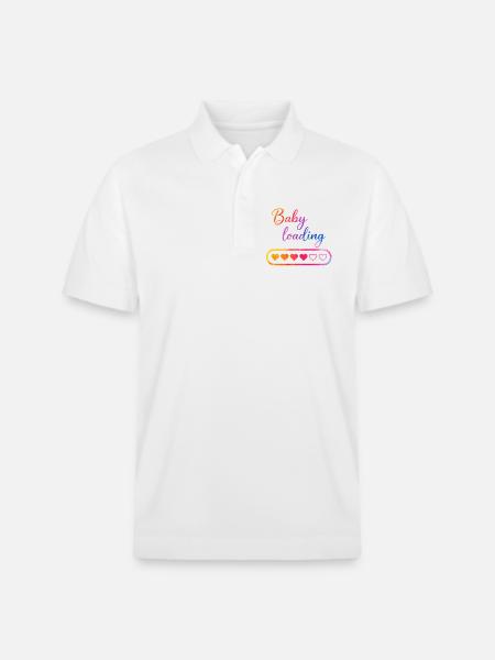 Baby loading heart - Stanley/Stella Unisex Organic Polo Shirt PREPSTER - white