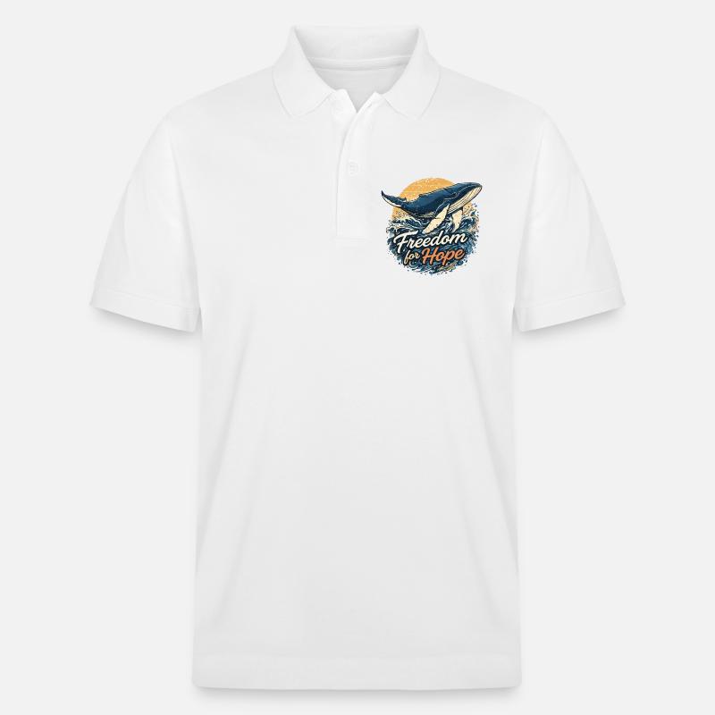 Freedom for Hope: Wal & Welle - Stanley/Stella Unisex Bio-Poloshirt PREPSTER - Weiß