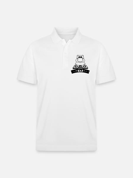 hippo_dj - Stanley/Stella Unisex Organic Polo Shirt PREPSTER - white