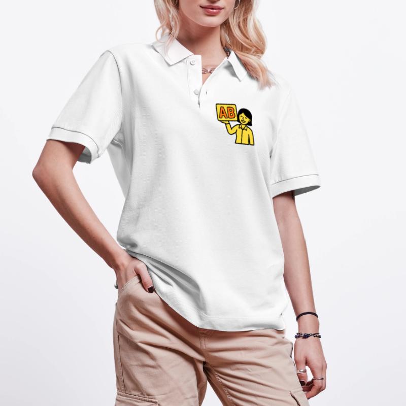 Teacher Elementary School ABC Vector Stanley/Stella Unisex Organic Polo Shirt PREPSTER