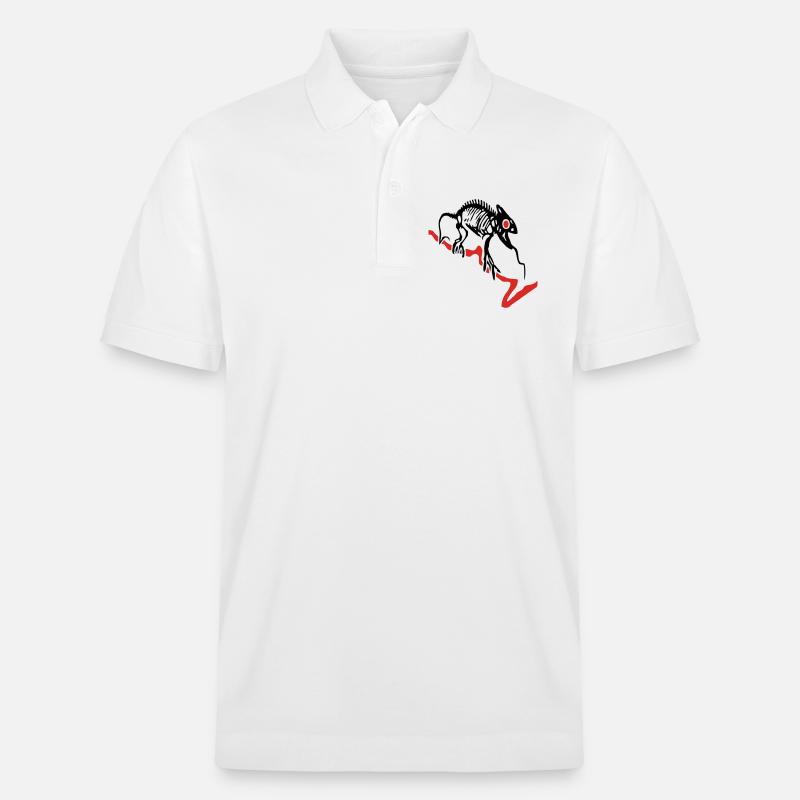 Gecko squelette - Polo PREPSTER bio Stanley/Stella Unisexe - blanc