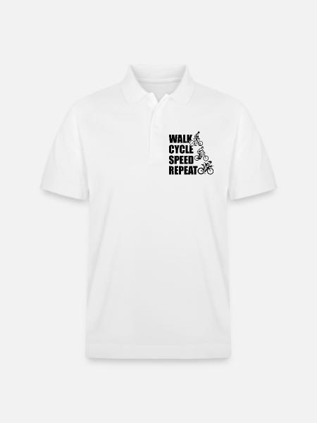 Walk Cycle Speed Repeat - Stanley/Stella Unisex Bio-Poloshirt PREPSTER - Weiß