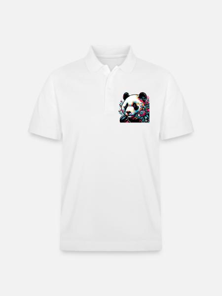 Panda - Stanley/Stella Unisex Organic Polo Shirt PREPSTER - white
