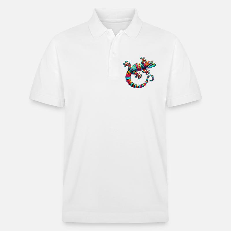Gecko - Stanley/Stella Unisex Bio-Poloshirt PREPSTER - Weiß