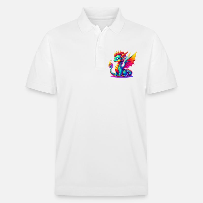 Drache - Stanley/Stella Unisex Bio-Poloshirt PREPSTER - Weiß