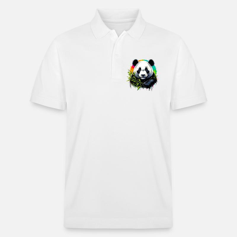 Panda - Stanley/Stella Unisex Bio-Poloshirt PREPSTER - Weiß
