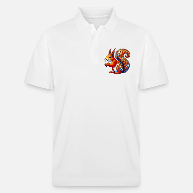 Eichhörnchen - Stanley/Stella Unisex Bio-Poloshirt PREPSTER - Weiß