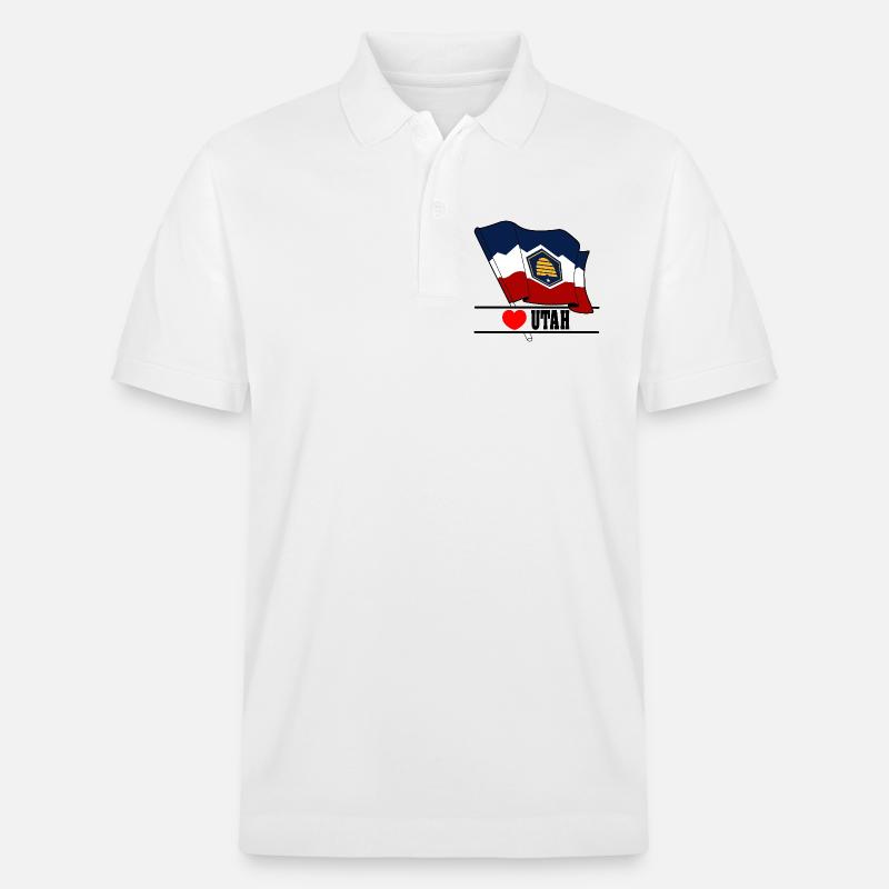Hinweis Utah Herz UTAH - Stanley/Stella Unisex Bio-Poloshirt PREPSTER - Weiß