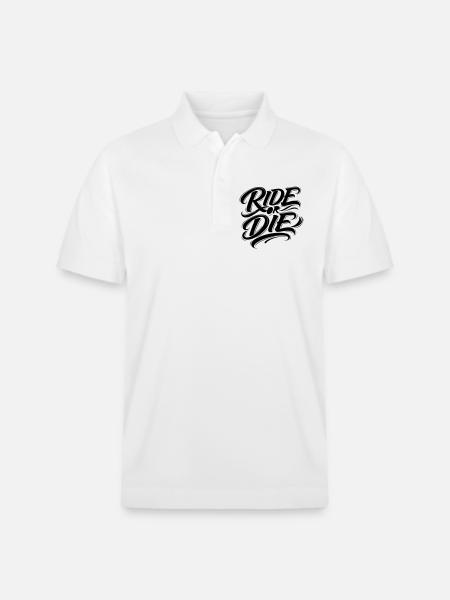 Ride or Die - Stanley/Stella Unisex Organic Polo Shirt PREPSTER - white