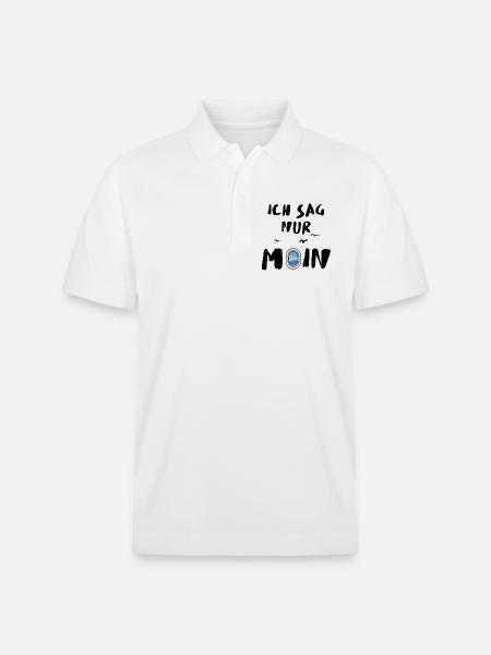 ich sag nur moin - Stanley/Stella Unisex Bio-Poloshirt PREPSTER - Weiß