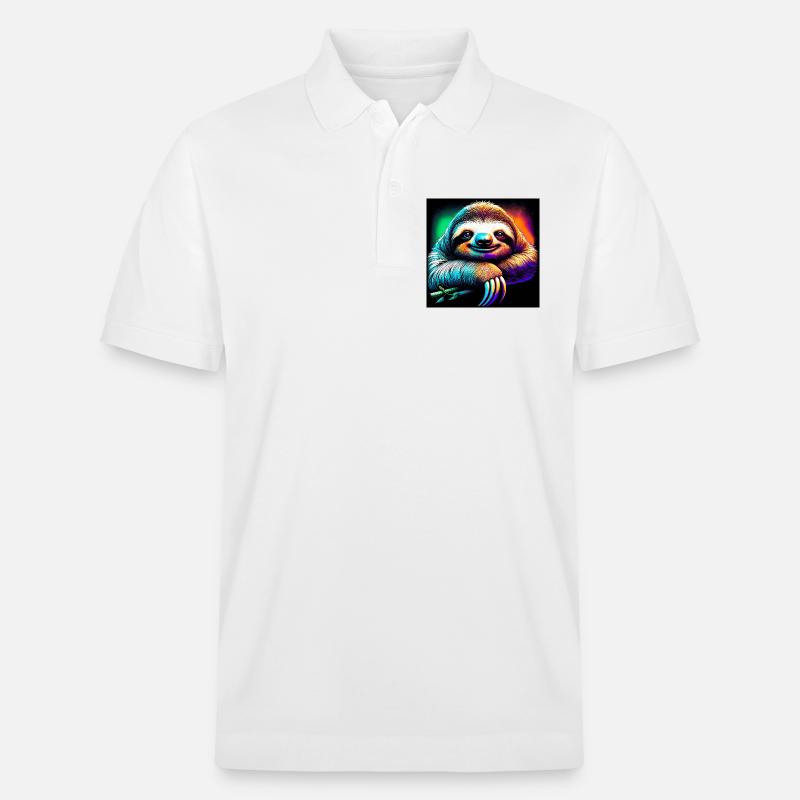 Faultier - Stanley/Stella Unisex Bio-Poloshirt PREPSTER - Weiß