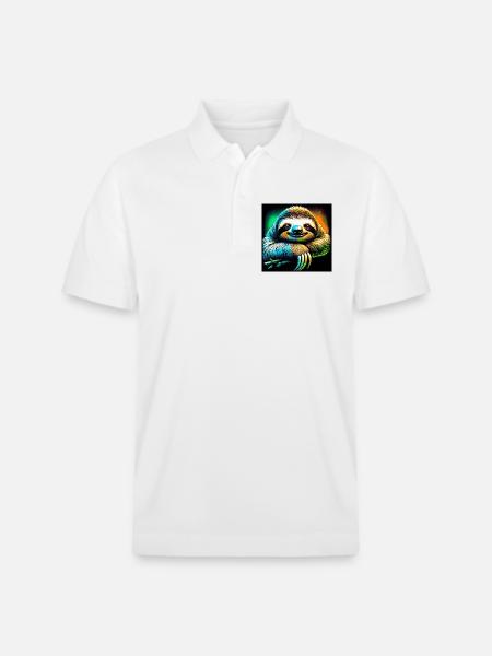 Faultier - Stanley/Stella Unisex Bio-Poloshirt PREPSTER - Weiß