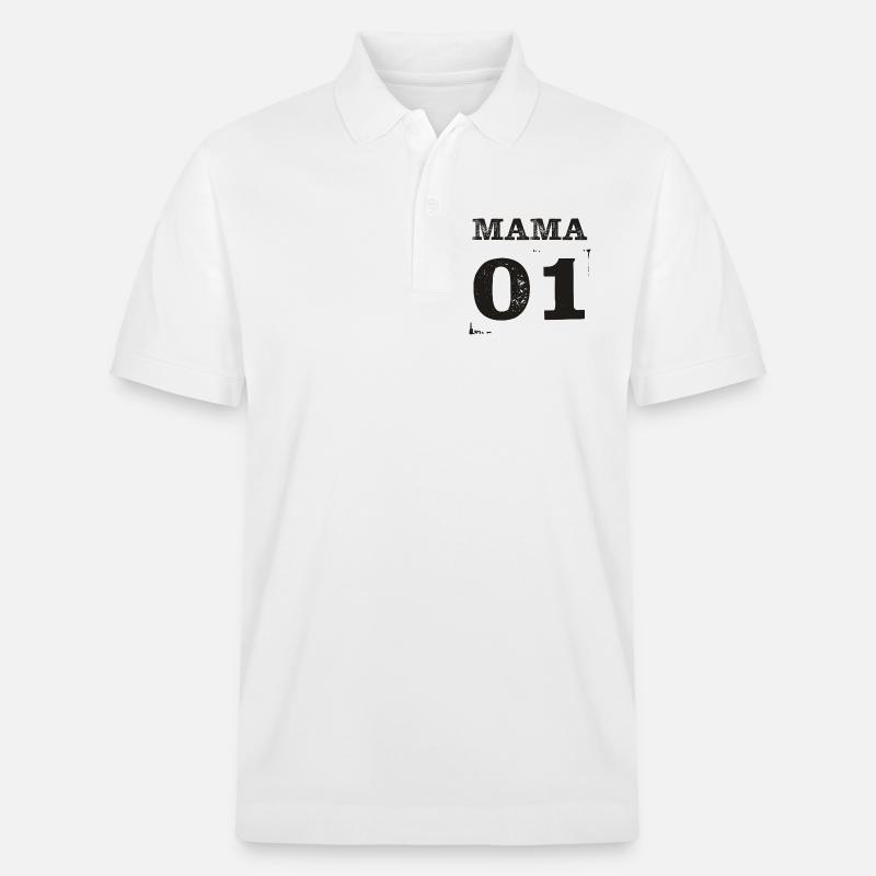 Mama 01 Partnerlook Partnershirt - Stanley/Stella Unisex Bio-Poloshirt PREPSTER - Weiß