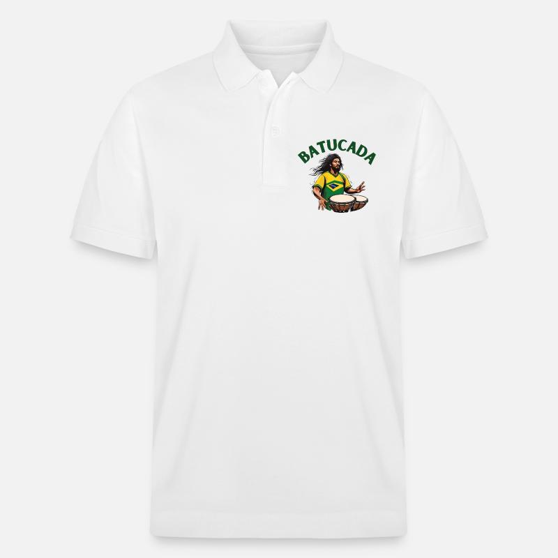 Batucada, joueur de batucada, percussion - Polo PREPSTER bio Stanley/Stella Unisexe - blanc