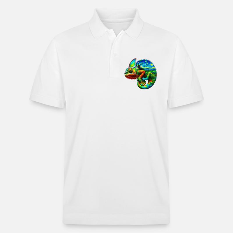 Van Gogh Chamäleon - Stanley/Stella Unisex Bio-Poloshirt PREPSTER - Weiß