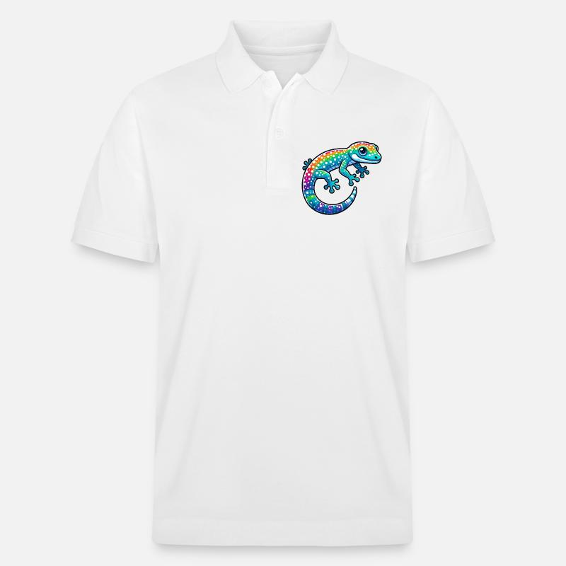 Gecko - Stanley/Stella Unisex Bio-Poloshirt PREPSTER - Weiß