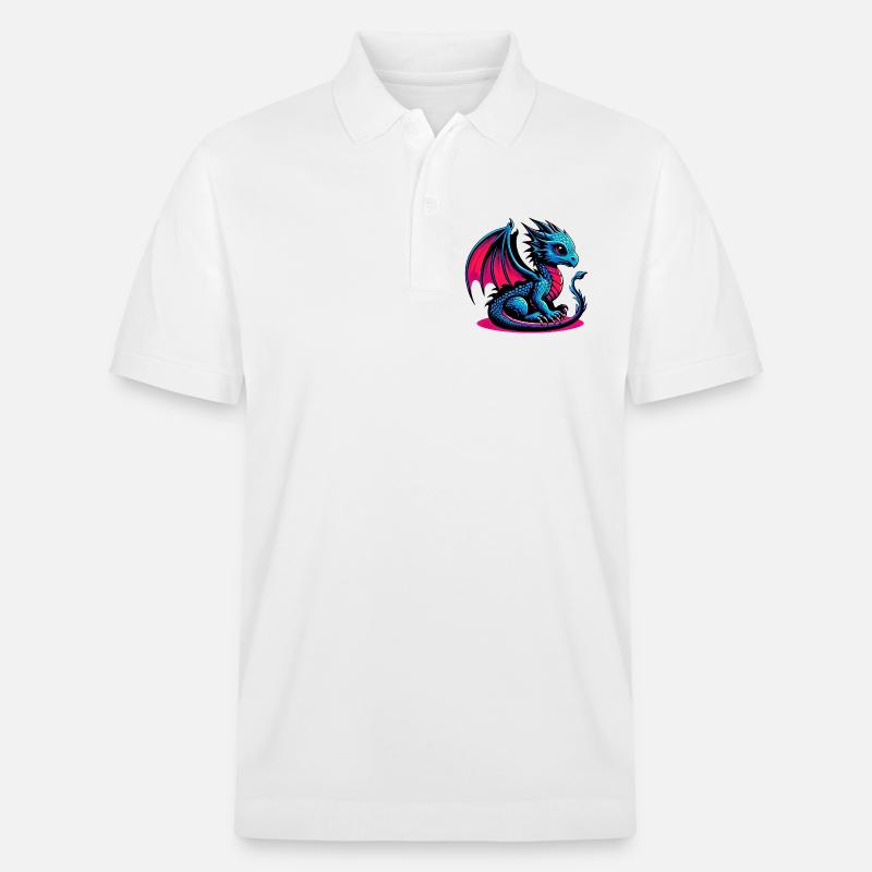 Drache - Stanley/Stella Unisex Bio-Poloshirt PREPSTER - Weiß