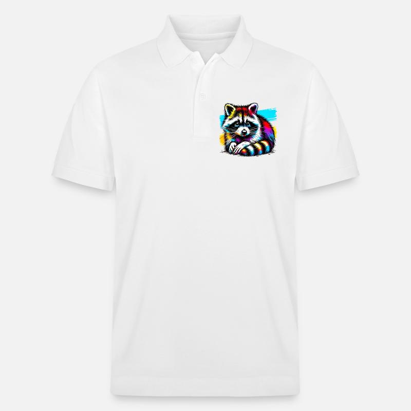 Waschbär - Stanley/Stella Unisex Bio-Poloshirt PREPSTER - Weiß