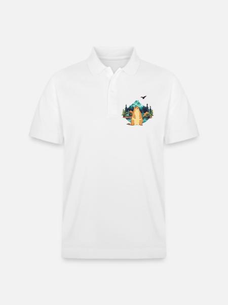 Murmeltier - Stanley/Stella Unisex Bio-Poloshirt PREPSTER - Weiß