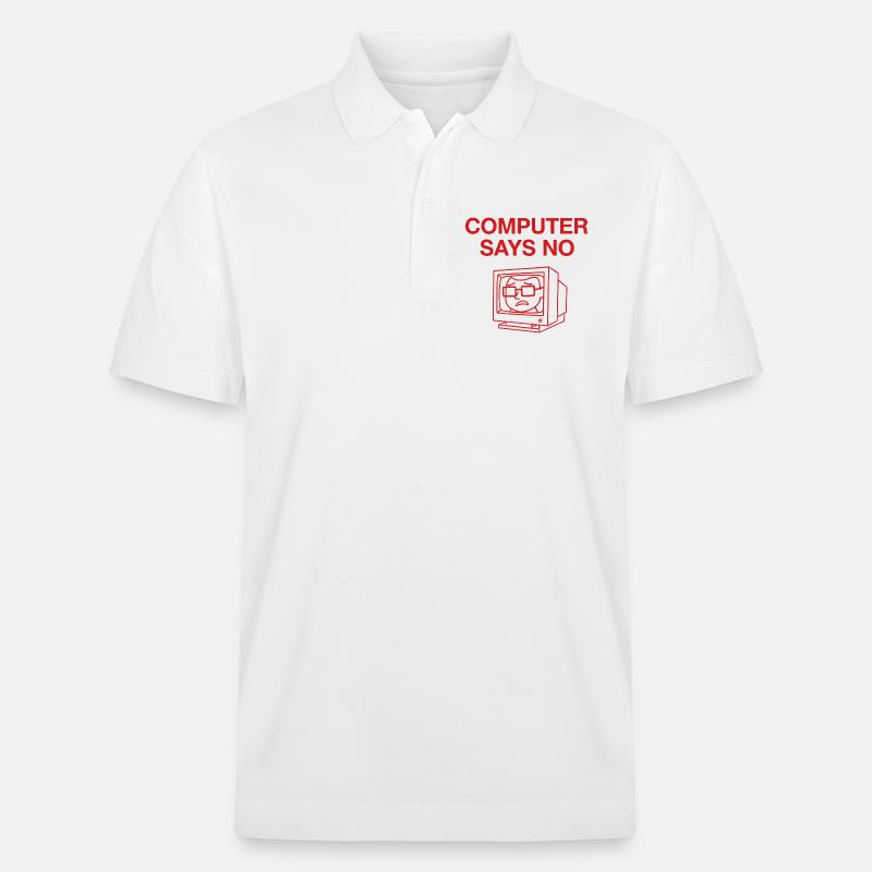 Retro Computer Says No Design - Stanley/Stella Unisex Bio-Poloshirt PREPSTER - Weiß