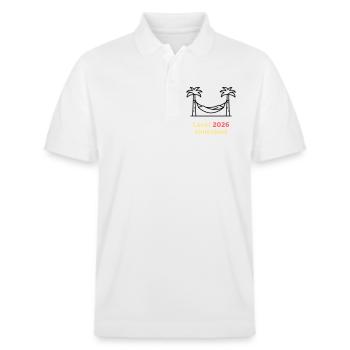 Level 2026 Unlocked Abschluss - Stanley/Stella Unisex Bio-Poloshirt PREPSTER - Weiß - Vorne - Roxy (174cm) & Andy (188cm)