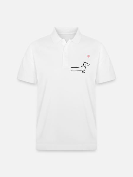 Chiens Cœur de teckel - Polo PREPSTER bio Stanley/Stella Unisexe - blanc