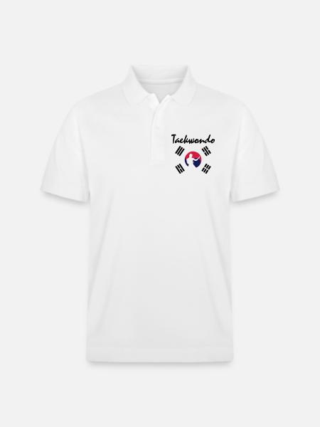 taekwondo_5 - Stanley/Stella Unisex Organic Polo Shirt PREPSTER - white