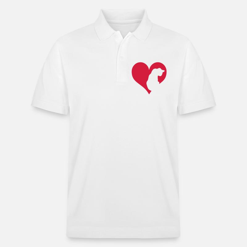Katze - Stanley/Stella Unisex Bio-Poloshirt PREPSTER - Weiß