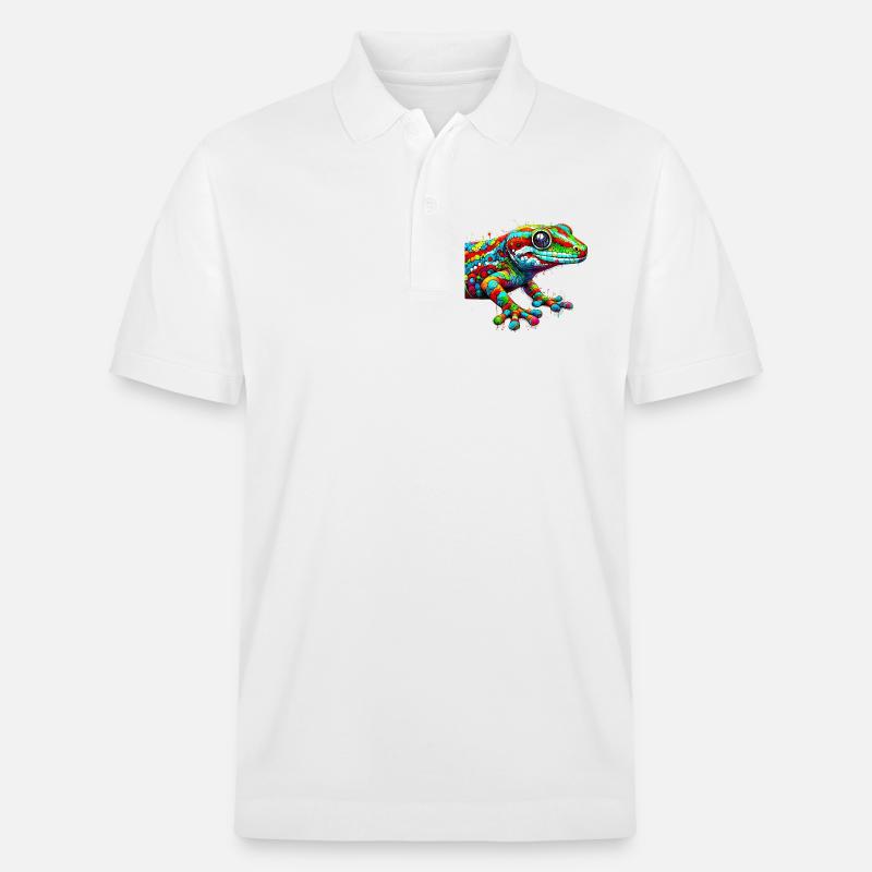 Gecko - Stanley/Stella Unisex Bio-Poloshirt PREPSTER - Weiß