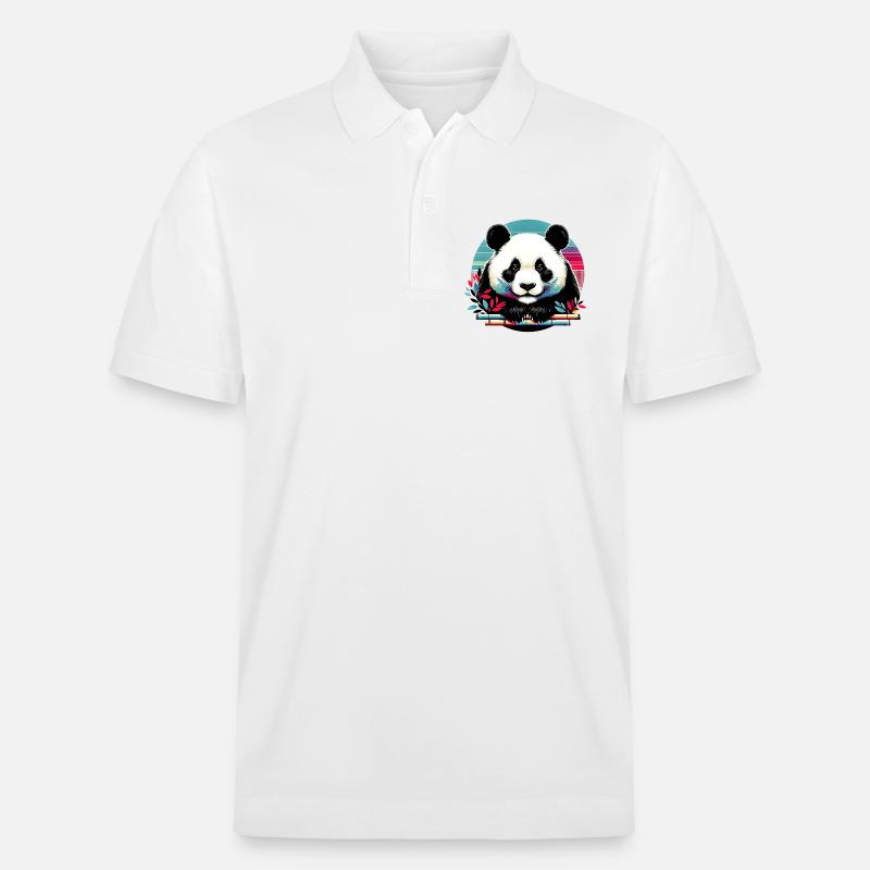 Panda - Stanley/Stella Unisex Bio-Poloshirt PREPSTER - Weiß