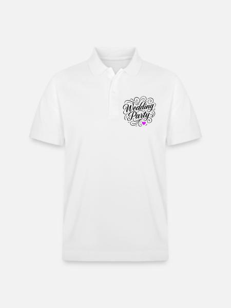 Wedding Party Wedding Party - Stanley/Stella Unisex Organic Polo Shirt PREPSTER - white