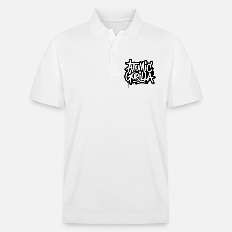 Atomic Gorilla - Stanley/Stella Unisex Organic Polo Shirt PREPSTER - white