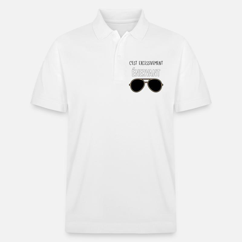 C'est Excessivement Énervant : Lunettes Aviateur - Polo PREPSTER bio Stanley/Stella Unisexe - blanc