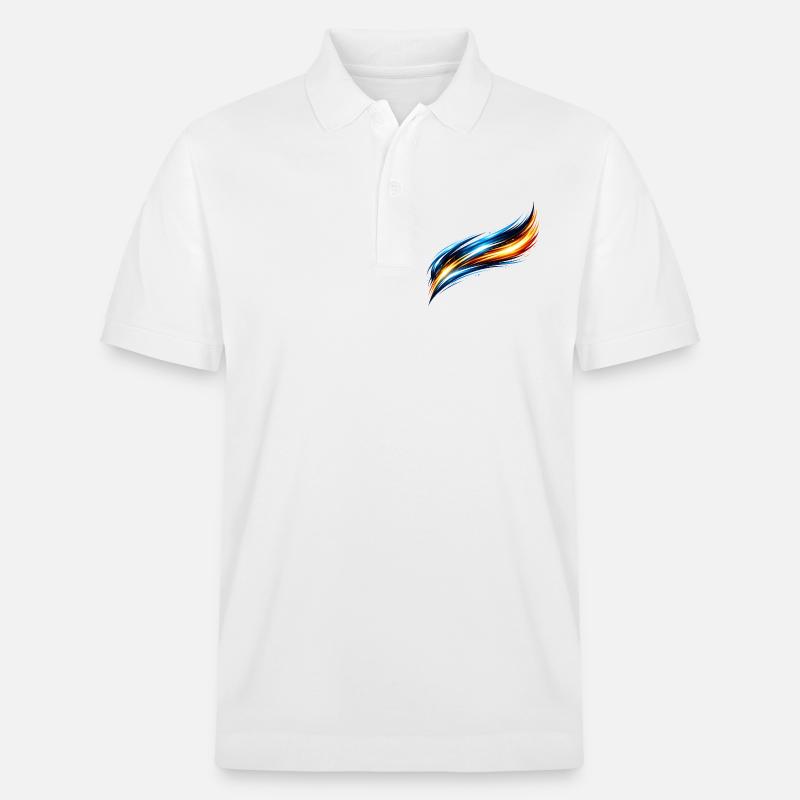 Sportliches Trikot Design Dynamischer Effekt - Stanley/Stella Unisex Bio-Poloshirt PREPSTER - Weiß