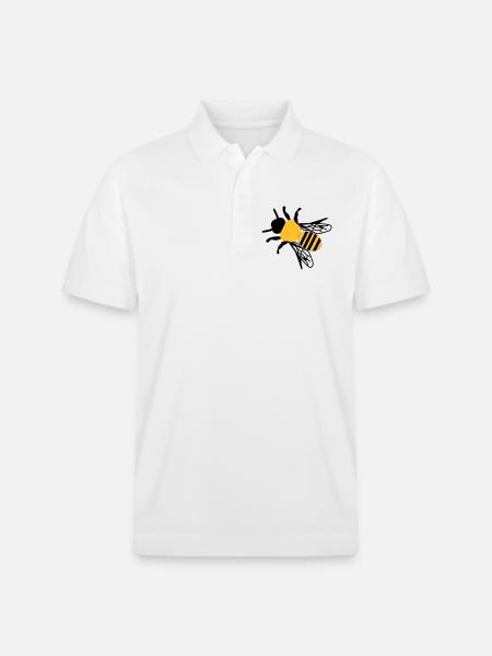 Biene klein - Stanley/Stella Unisex Bio-Poloshirt PREPSTER - Weiß