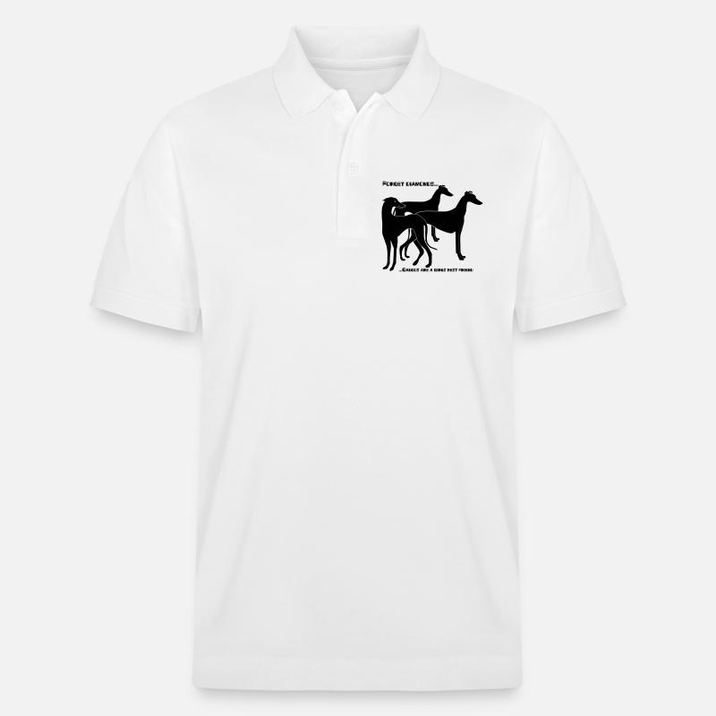 forget_diamonds..Galgos - Stanley/Stella Unisex Bio-Poloshirt PREPSTER - Weiß